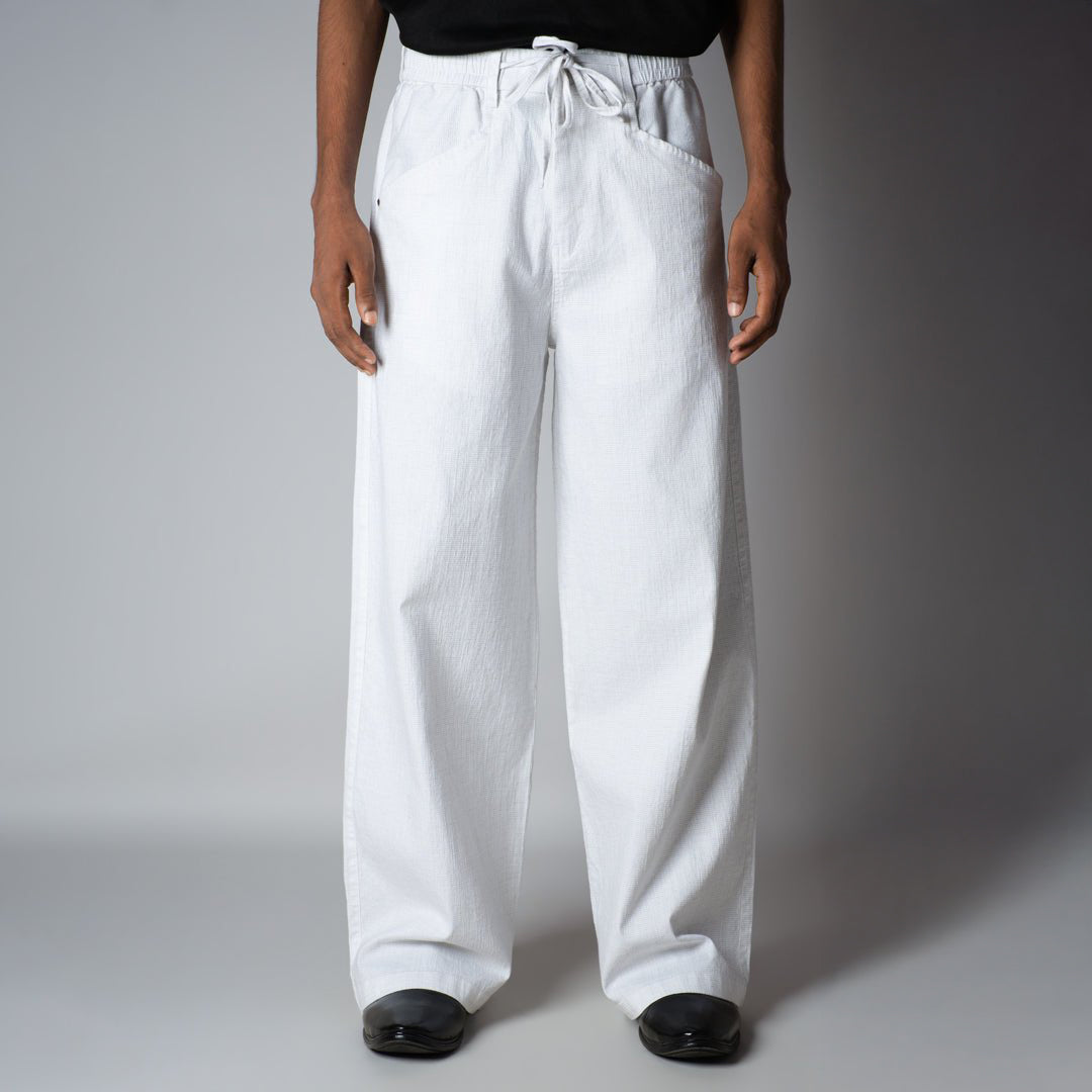 WHITE SOFTMOVE COTTON PANTS