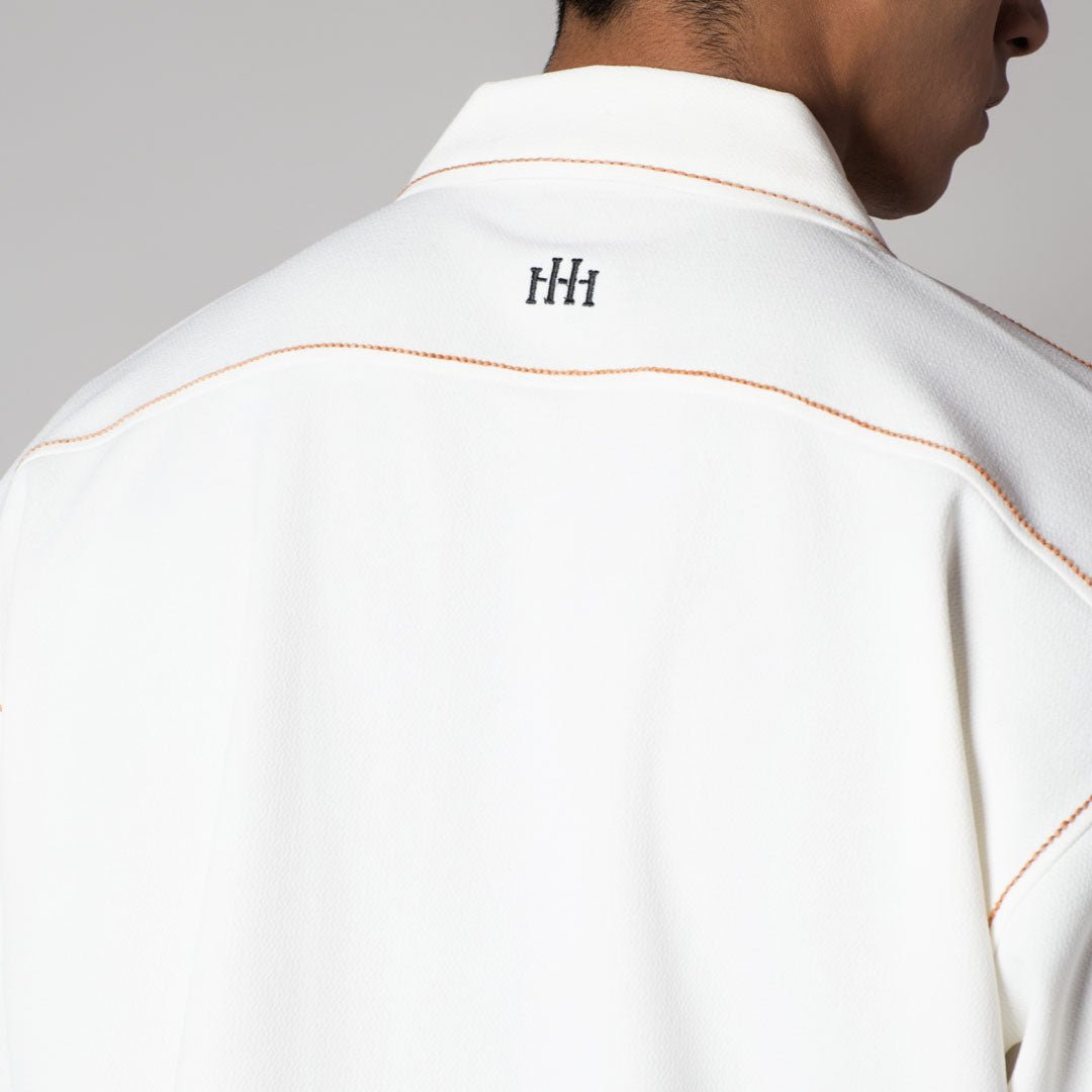 WHITE STITCHLINE CUBAN SHIRT - Hophead