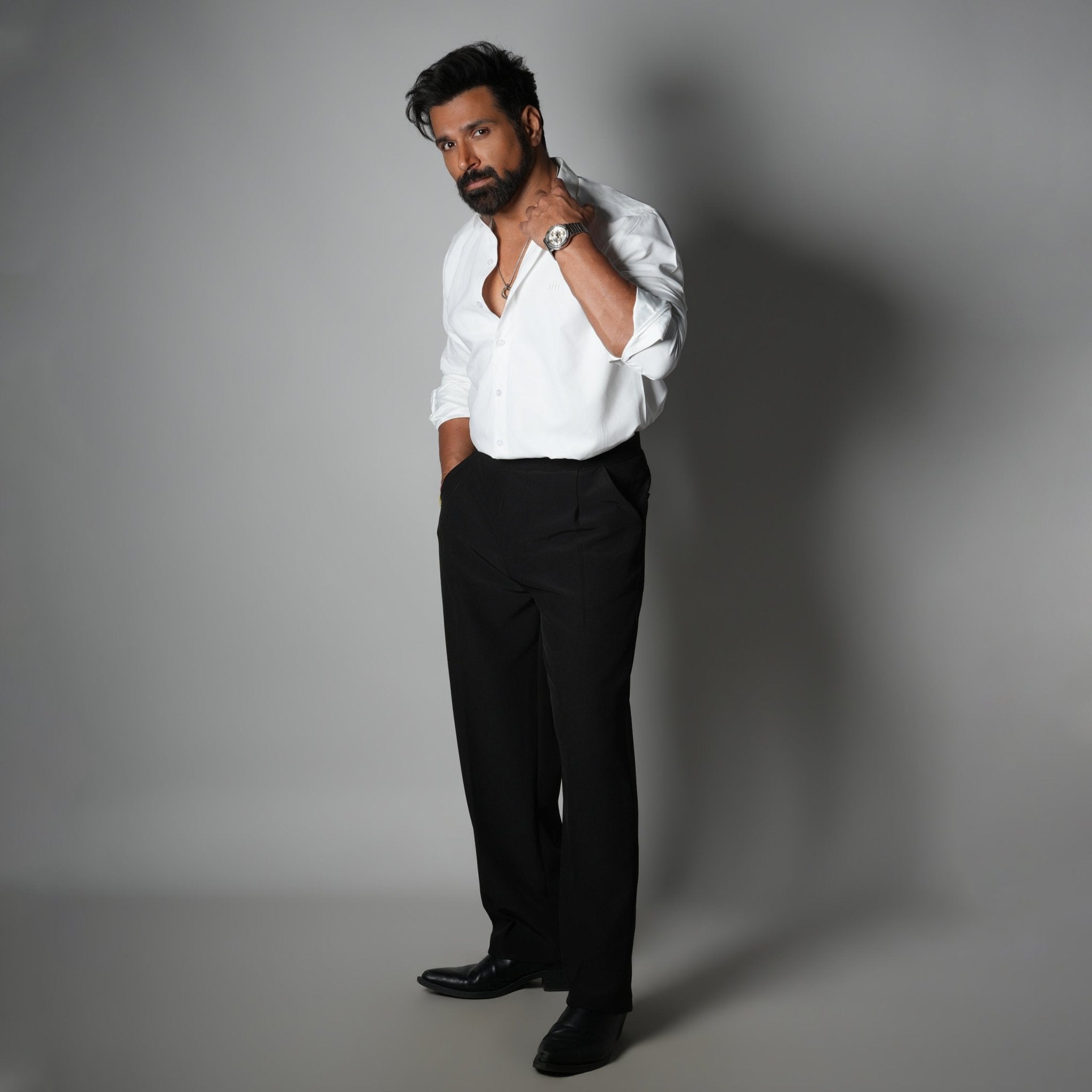 WHITE SUEDE LASER LUXE SHIRT - Hophead