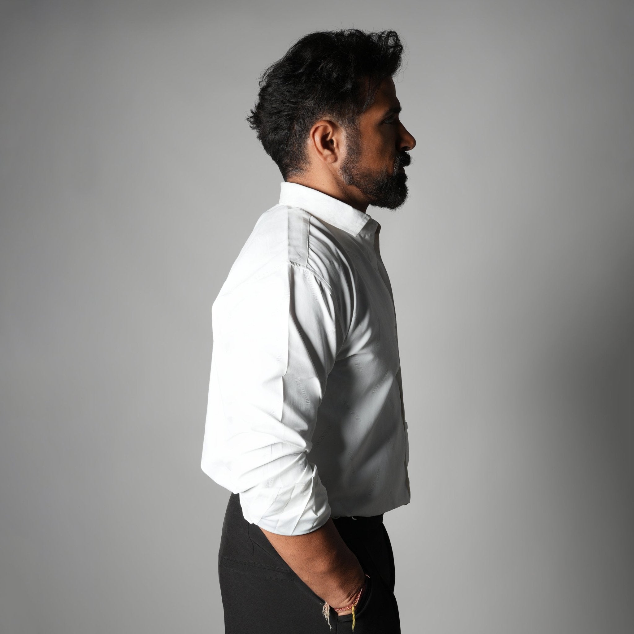 WHITE SUEDE LASER LUXE SHIRT - Hophead