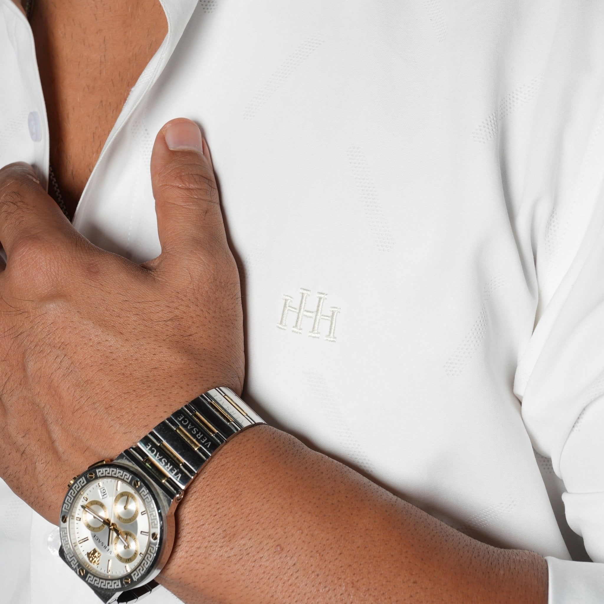 WHITE SUEDE LASER LUXE SHIRT - Hophead