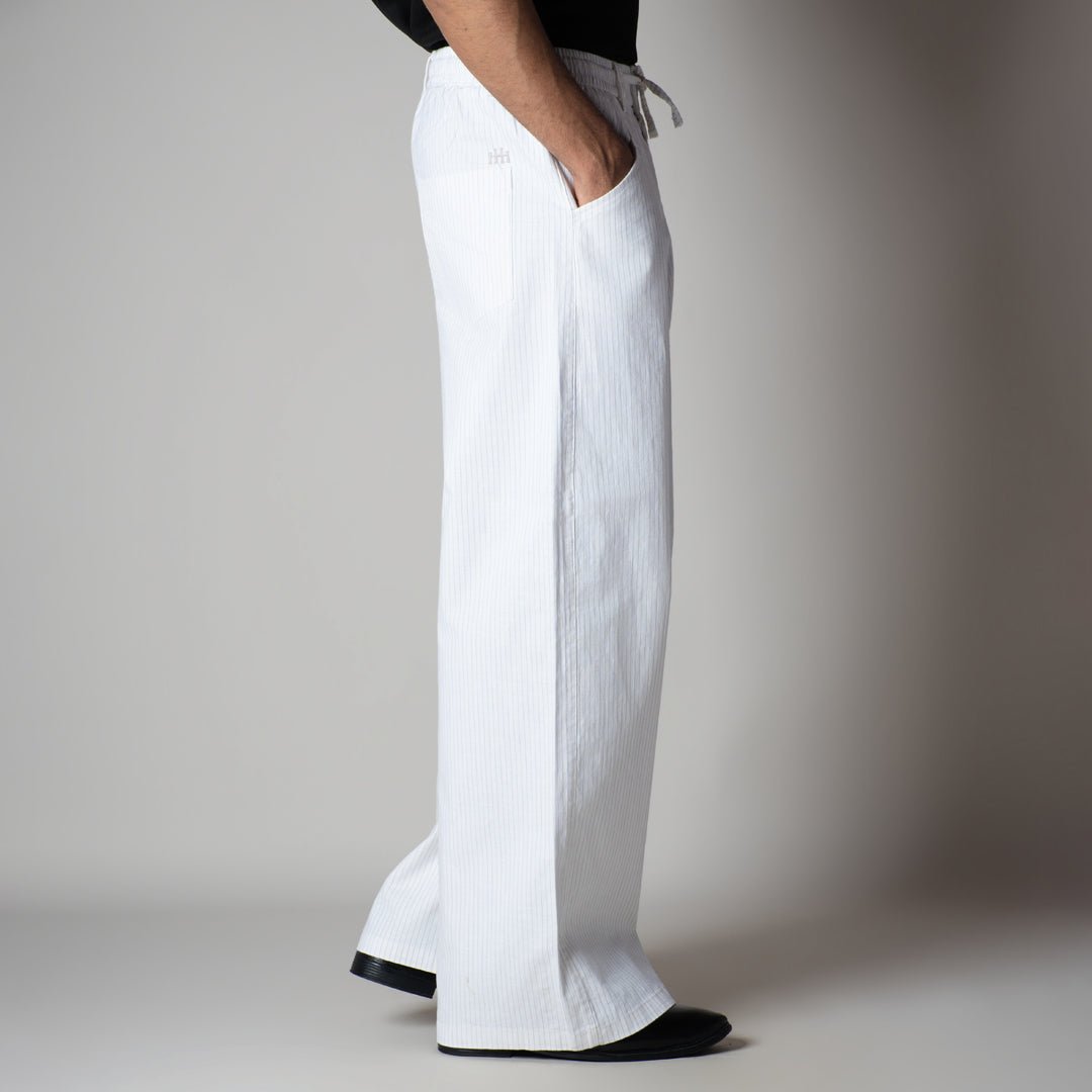 WHITE VERTICAL STRIPED PANT - Hophead