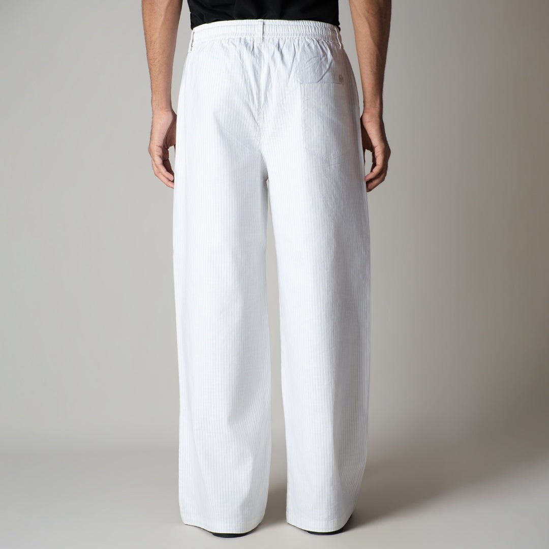WHITE VERTICAL STRIPED PANT - Hophead
