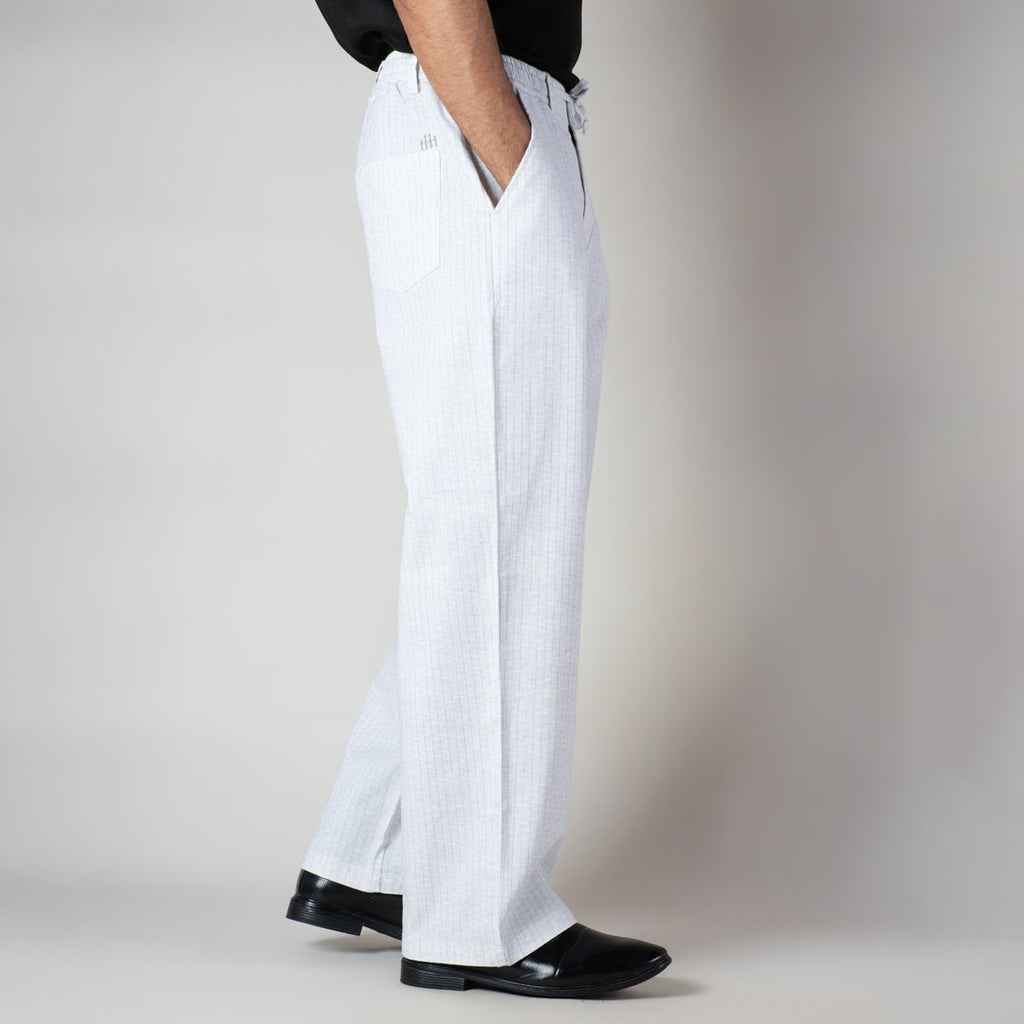 WHITE Vertical STRIPED PANT - Hophead