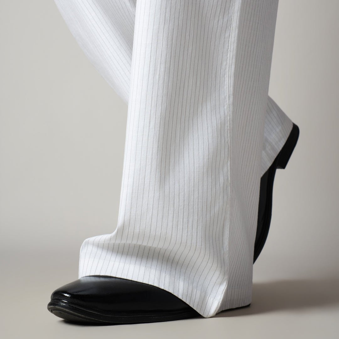 WHITE VERTICAL STRIPED PANT - Hophead