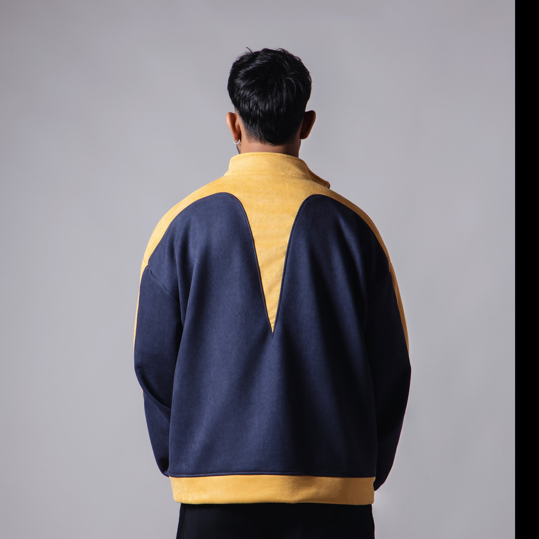 YELLOW & NAVY Y2K SUEDE JACKET - Hophead