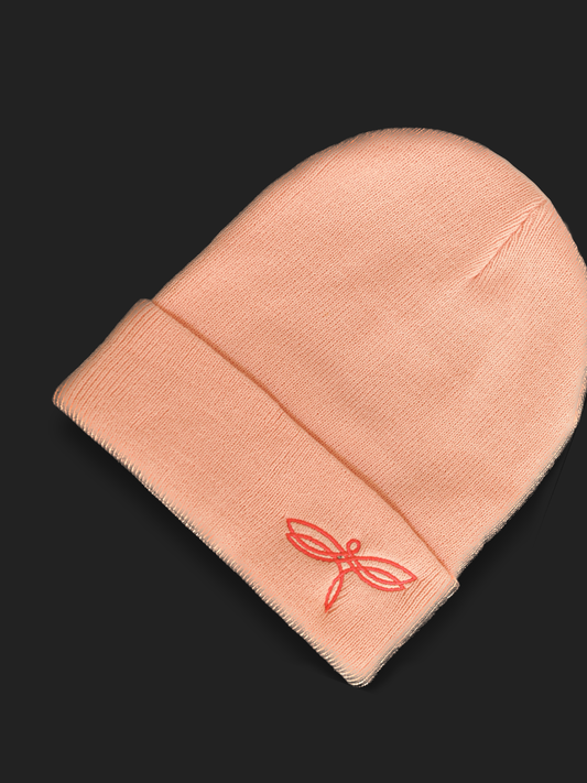 PINK EMBROIDERED BEANIE