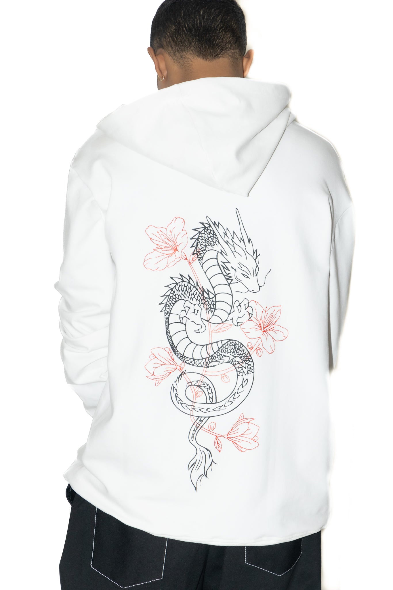 WHITE DRAGON HOODIE