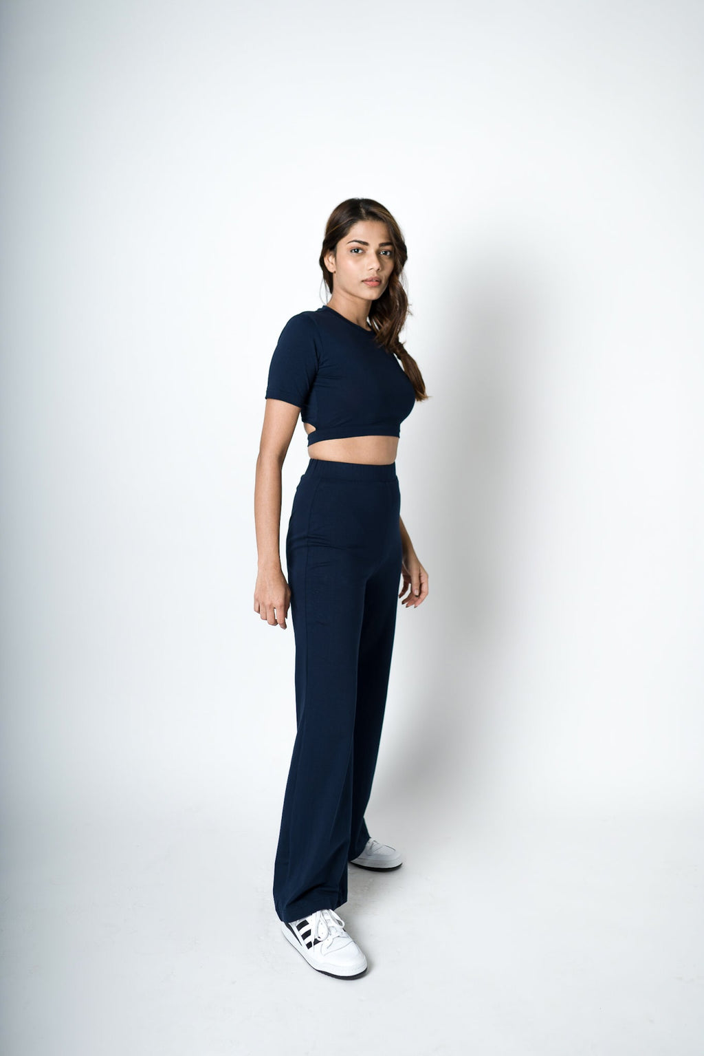 NAVY BLUE BASIC CROP TOP - Hophead